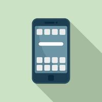 Smartphone software icon, flat style vector