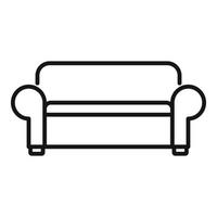 icono de sofá de enfermería, estilo de contorno vector