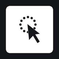 Black cursor icon, simple style vector