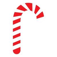 Candy cane icon, flat style vector