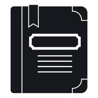 Tutorial with bookmark icon, simple style vector