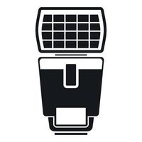 Lighting flash for camera icon, simple style vector