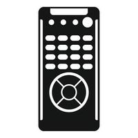 Channel remote control icon, simple style vector