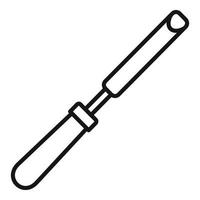 Chisel icon, outline style vector