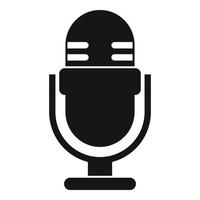 Podcast home microphone icon, simple style vector