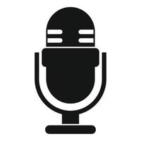 icono de micrófono de inicio de podcast, estilo simple vector