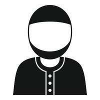 Muslim immigrant icon, simple style vector