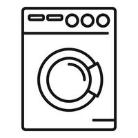 icono de lavadora, estilo de contorno vector