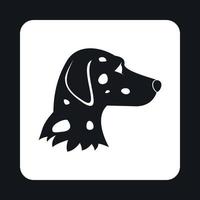 icono de perro dálmatas, estilo simple vector