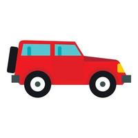 Jeep icon, flat style vector