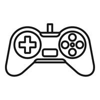 icono de joystick de videojuegos, estilo de contorno vector