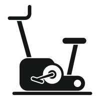 icono de bicicleta de ejercicio en casa, estilo simple vector