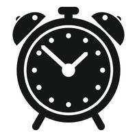 Syllabus alarm clock icon, simple style vector