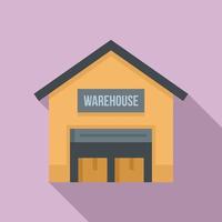 Warehouse icon, flat style vector