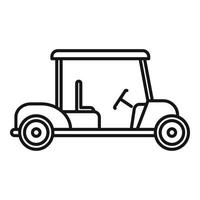 icono de hobby de carrito de golf, estilo de esquema vector