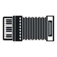 Accordion icon, simple style vector