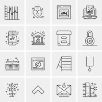 16 Business Universal Icons Vector Creative Icon Illustration to use in web and Mobile Related project