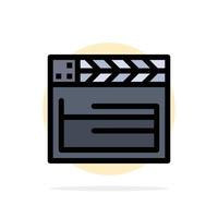 película americana usa video círculo abstracto fondo color plano icono vector