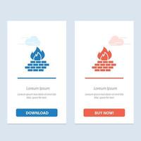Antivirus Computer Firewall Network Security  Blue and Red Download and Buy Now web Widget Card Template vector