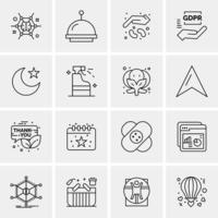 16 Business Universal Icons Vector Creative Icon Illustration to use in web and Mobile Related project