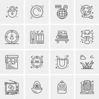 16 Business Universal Icons Vector Creative Icon Illustration to use in web and Mobile Related project