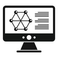 Nanotechnology computer icon, simple style vector