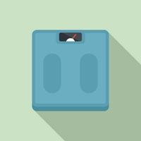 Gym scales icon, flat style vector