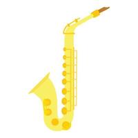 Saxophone icon, flat style vector