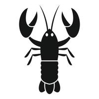 Crayfish lobster icon, simple style vector