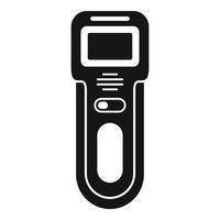 Body metal detector icon, simple style vector