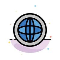 Center Communication Global Help Support Abstract Flat Color Icon Template vector