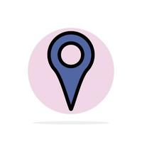 Geo location Location Map Pin Abstract Circle Background Flat color Icon vector