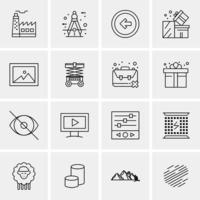 16 Business Universal Icons Vector Creative Icon Illustration to use in web and Mobile Related project