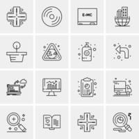 16 Business Universal Icons Vector Creative Icon Illustration to use in web and Mobile Related project