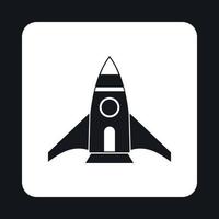 Rocket takes off icon, simple style vector