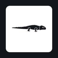 icono de lagarto largo, estilo simple vector