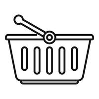 Shop basket icon, outline style vector