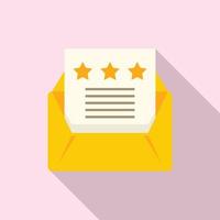 Attestation mail icon, flat style vector