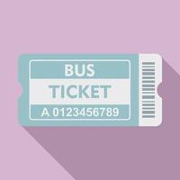 Machine bus ticket icon, flat style vector