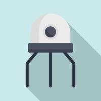 Nanotechnology artificial robot icon, flat style vector