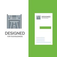 Checkpoint Start Race Road Grey Logo Design and Business Card Template vector