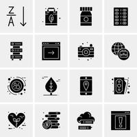 16 Business Universal Icons Vector Creative Icon Illustration to use in web and Mobile Related project