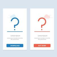 Help Question Question Mark Mark  Blue and Red Download and Buy Now web Widget Card Template vector