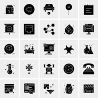 25 iconos de negocios universales vector ilustración de icono creativo para usar en proyectos relacionados con la web y dispositivos móviles