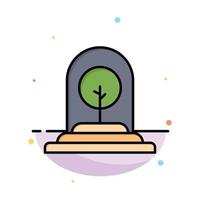 Growth Plant Business Tree New Abstract Flat Color Icon Template vector