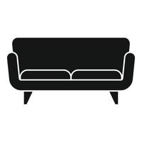 Soft sofa icon, simple style vector