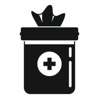 Antiseptic napkin icon, simple style vector