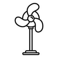 Room fan icon, outline style vector