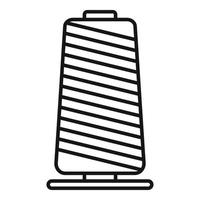 Thread bobine icon, outline style vector