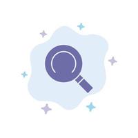 General Magnifier Search Blue Icon on Abstract Cloud Background vector